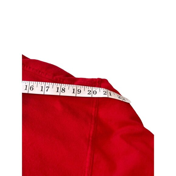 Large Red Long Sleeve T-shirt  Crew Neck 5g - Picture 4 of 10